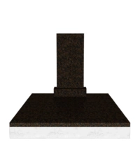 Мемориальный комплекс из коричневого гранита с одной стелой